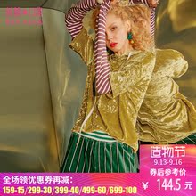 妖精的口袋旗舰店2017秋装新款连帽bf风假两件宽松卫衣女图片