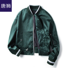 唐狮旗舰店2018秋新款外套女撞色拼接休闲棒球领短外套潮夹克图片