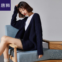 唐狮旗舰店2018秋冬季新款毛衣女原宿外套粗毛线开衫oversize图片