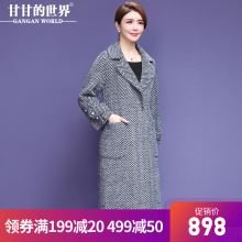 【卡苏绒大衣】甘甘的世界2018秋冬新款大衣女简约大码中年外套图片