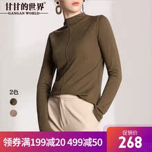 【全羊毛】甘甘的世界2018秋冬新款羊毛针织衫半高领套头毛衣女图片