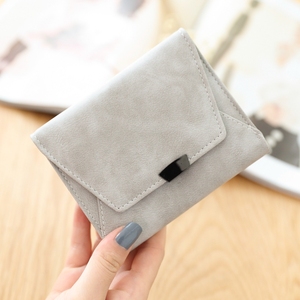 简约短款折叠迷你钱包