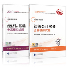现货 正版2019年初级会计职称考试教材辅导用书初级会计实务全真模拟试题全套2本2019年全国初级会计职称经济法基础全真卷模拟试卷