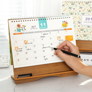 创意木质台历办公月历记事台历本