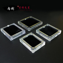 有机塑料亚克力黑白双面方块珠宝玉器挂件吊坠手镯展示板架托底座