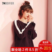 韩版毛针织衫女2018秋冬新款宽松毛衣系带早秋长袖喇叭袖上衣女装图片