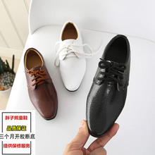 男童皮鞋 学生中大童小男孩白色春秋儿童黑色英伦风演出 2019新款