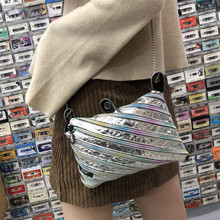 一根拉链包创意金属三孔链条包女随身小包斜挎包 以色列Zipit正品