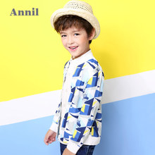 休闲外衣EB815109 男童外套2018春夏新款 夹克棒球服薄款 安奈儿童装