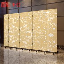 可折叠移动办公室玄关客厅挡板欧式布艺 房间隔断墙屏风酒店 折屏