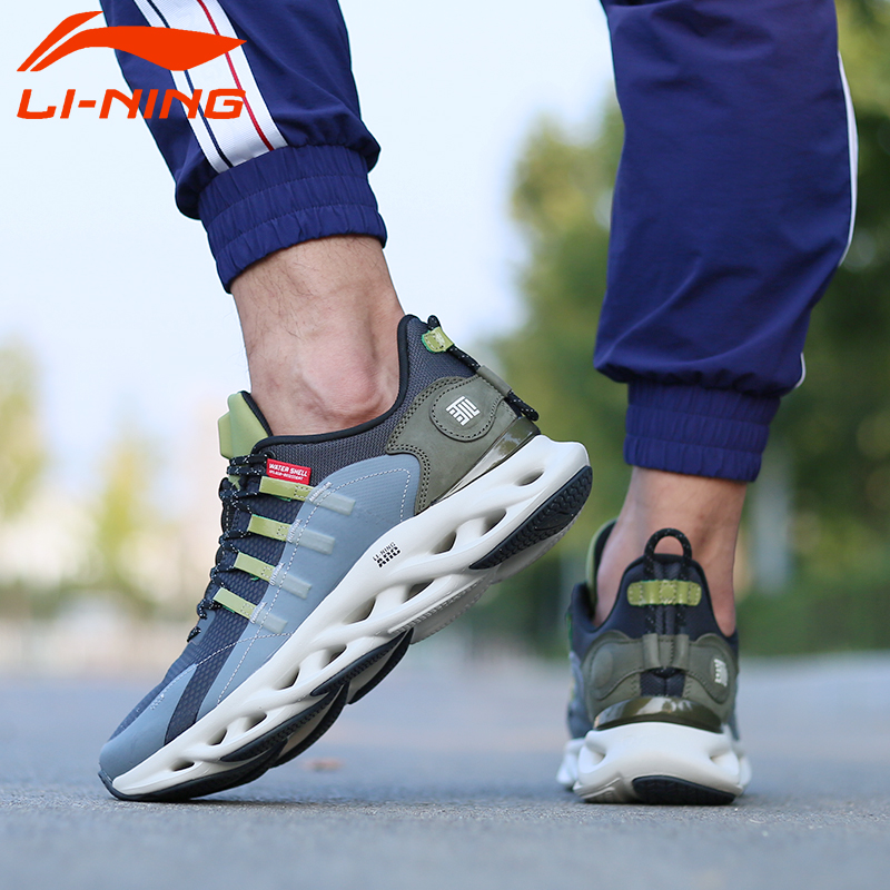 Li Ning Men's Shoes Sports Shoes Men's 2019 Autumn and Winter Arc Men's Windproof, Waterproof, and Shock Absorbing Running Shoe ARHP245