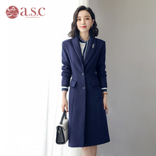 艾尚臣2018流行外套女毛呢大衣中长款呢子大衣加厚冬职业工作服秋图片