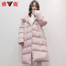 yaloo/雅鹿羽绒服女中长款2017新款 韩版 潮冬季收腰过膝图片