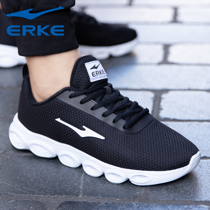 ERKE Men's Shoes Sneakers 2019 Women's Shoes Mesh Shoes Running Shoes Casual Shoes Winter Mesh Breathable Couple Shoes