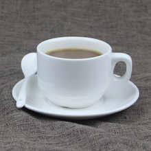 奶纯白高档创意奶茶浓缩咖啡杯碟勺套柏邮 欧式陶瓷咖啡杯简约套装