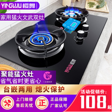 樱舞 煤气灶双灶液化气嵌入式台式两用灶具家用节能猛火天燃气灶