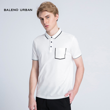 新款 撞色polo衫 保罗衫 时尚 短袖 Baleno班尼路 休闲翻领T恤A