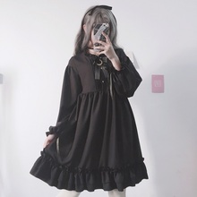 秋装 少女萝莉连衣裙公主软萌 Lolita洛丽塔蝴蝶结甜美可爱雪纺长袖