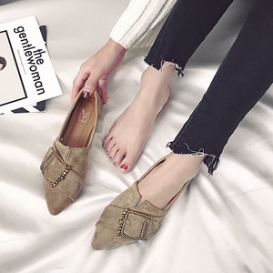 网红平底单鞋豆豆鞋