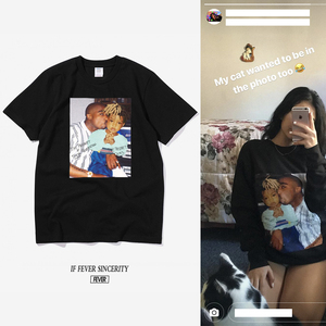 2pac图帕克XXXTENTACION同款说唱印花T恤ins超火的短袖潮嘻哈男女