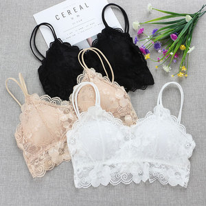 蕾丝排扣抹胸文胸