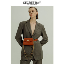 BAY 包包 头层牛皮腰包单肩斜跨包女2019新品 SECRET 壹克