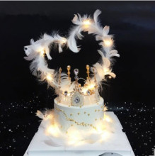 抖音同款 网红小红书羽毛女神生日蛋糕创意定制 成都同城配送