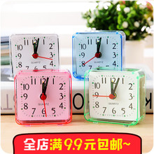 学生卧室糖果色床头钟表时钟电子闹钟时钟小闹钟 韩国可爱创意时尚
