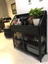 loft工业风餐边柜餐厅铁艺茶水柜碗柜简约酒吧复古做旧储物收纳柜