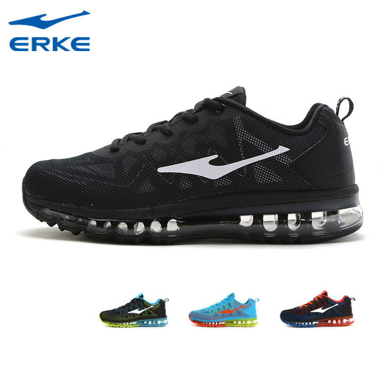 ERKE Men's Shoes Sneakers Women's Shoes Autumn and Winter New Full length Air Cushion Shock Absorbing Casual Running Shoes Men