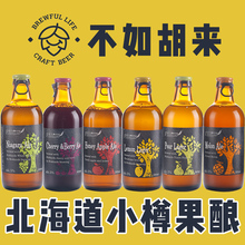 不如胡来 日本北海道小樽果酿进口水果味啤酒果味精酿啤酒6瓶套装