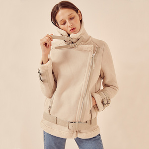 羊羔毛鹿皮绒外套