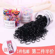 一次性小皮筋韩国成人扎头发皮套黑色儿童头饰橡皮筋头绳发圈发绳