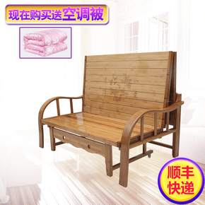 竹床可折叠沙发床两用多功能简约现代午休单双人简易成人木板式床