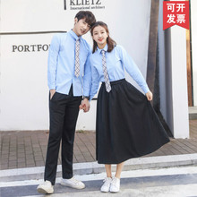 夏季初三高三大学生英伦学院风韩国校服校园长裙女 毕业照班服套装