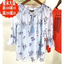 拉夏贝尔旗下candie‘s2018夏正品30082233新两件套装雪纺衫上衣图片