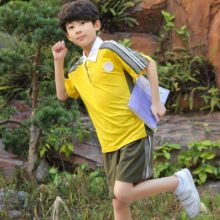 秋冬校服套装 夏季装 东莞市樟木头镇小学生统一校服中心实验棉短袖