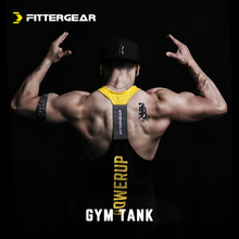 FitterGear男子运动透气速干潮流紧身衣潮牌速干跑步训练工字背心