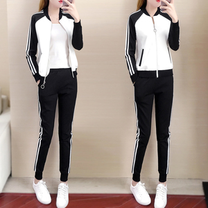 运动套装女秋2019新款韩版运动服卫衣女长袖春秋时尚休闲两件套潮