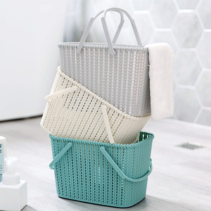 手提仿藤编收纳篮浴室置物篮