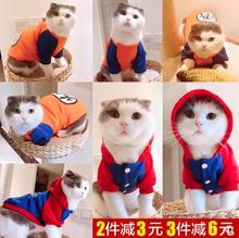 透气搞笑狗狗服装 猫咪衣服夏季薄款 春秋夏季泰迪溜猫防掉毛英短猫