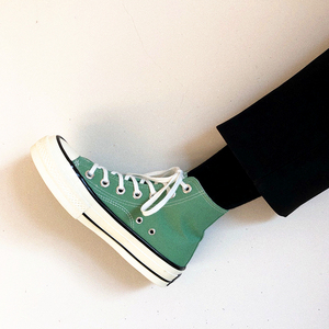 韩版原宿ulzzang百搭三星标情侣高帮鞋