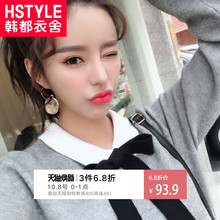 韩都衣舍2018秋装新款女装韩版学生裙子针织长袖连衣裙女IG8167僥图片