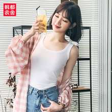 女装 纯色打底上衣吊带背心EQ12347婋 韩修身 新款 韩都衣舍2019夏装