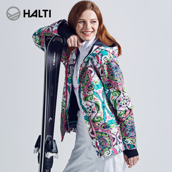 HALTI/哈尔迪户外女雪服防风防水透气保暖印花滑雪服 H059-2195