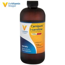 VitaminShoppe美国左旋肉碱液体补充剂1100毫克树莓味