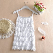 针织背心 新2017年春夏女式层层蕾丝花边蛋糕层7层蕾丝吊带衫