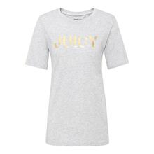 Juicy Couture 灰色全棉圆领印花Logo夏季女士短袖T恤图片