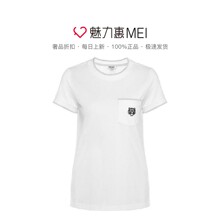 预售 KENZO/高田贤三 白色纯棉刺绣虎头女士夏秋短袖T恤图片