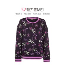 Juicy Couture 深紫色刺绣圆领长袖女士上衣图片